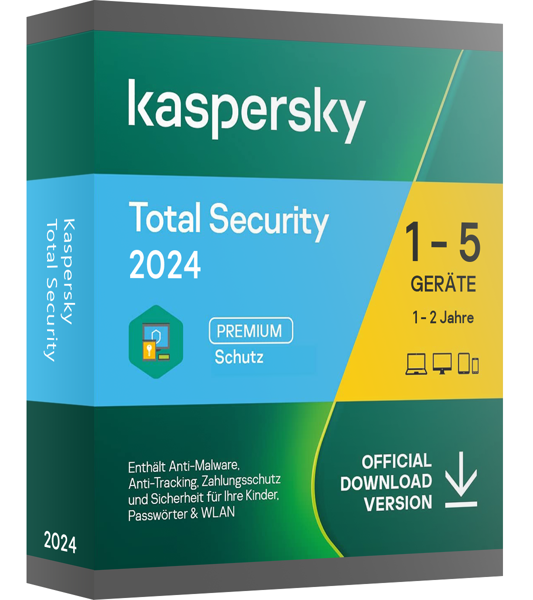 Kaspersky Total Security 2025 | PC | MAC | Android 1 Gerät 1 Jahr